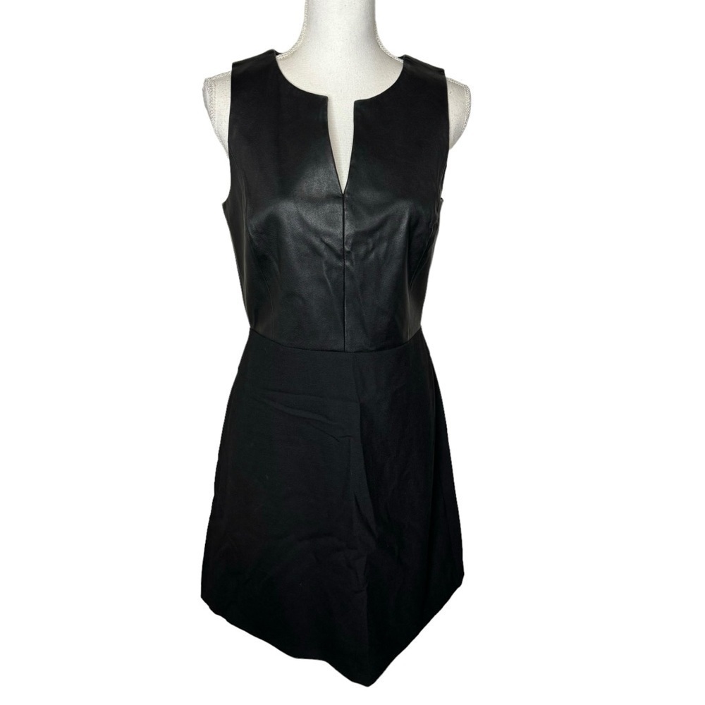 Theory Alinea Mod Stretch Leather Dress Lamb Wool Blend 8‎